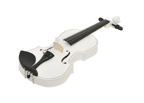 SKRZYPCE 4/4 BIAŁE - Prima Soloist Metalic White + FUTERAŁ i SMYCZEK