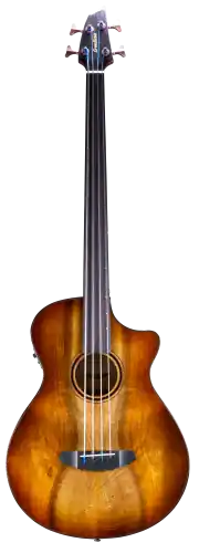 Breedlove Pursuit Exotic S Concerto Amber Fretless Bass CE Myrtlewood Myrtlewood