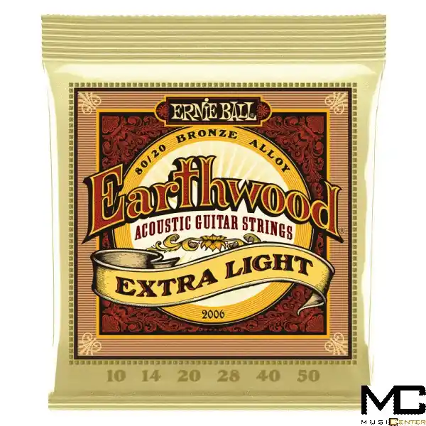 Ernie Ball 2006 Earthwood Extra Light 80/20 Bronze - struny do gitary akustycznej
