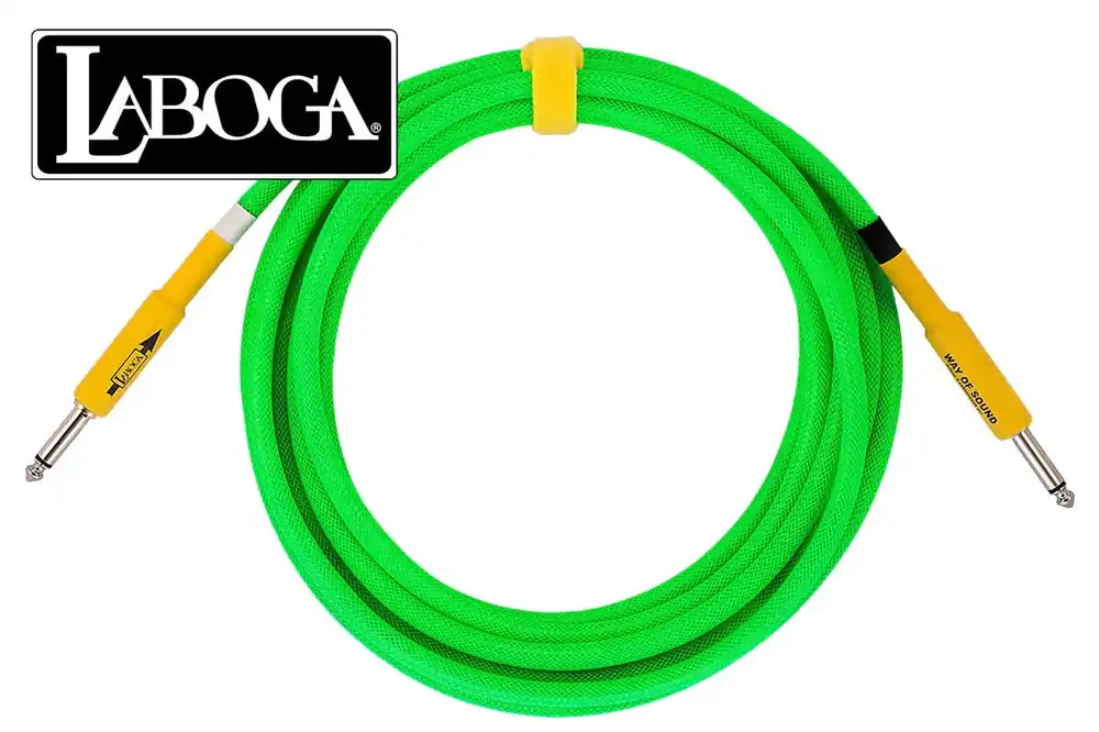 Laboga Way of Sound Neon Green 3m P/P - kierunkowy przewód instrumentalny