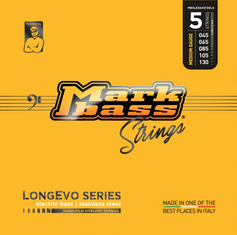 Markbass LongEvo Nano-film Steel 5 45-130 - struny powlekane do gitary basowej pięciostrunowej