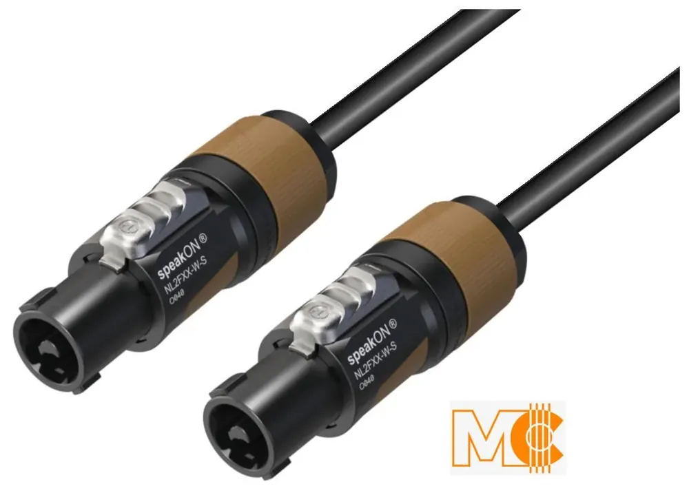 MC Audio GS2NS15 głośnikowy 15m - przewód o przekroju 2x2,5mm2 15m złącza speakon Neutrik