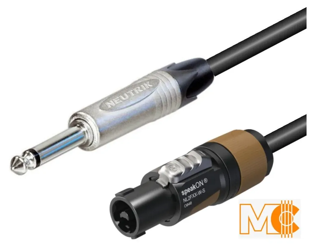 MC Audio GS2N 12 - przewód głośnikowy 2x2,5mm2 12m, jack-speakon złącza Neutrik NL2FXX-W-S