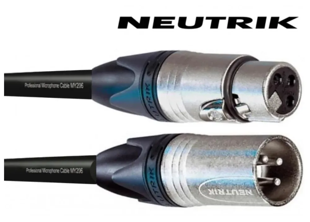 MC Audio MK206N 5 - przewód mikrofonowy 5m, symetryczny XLR-XLR 5m, złącza Neutrik