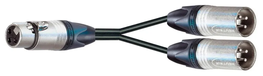 MC Audio YSD5NF6 - przewód typu Y, symetryczny, gniazdo żeńskie XLR - 2 wtyki XLR, 6m