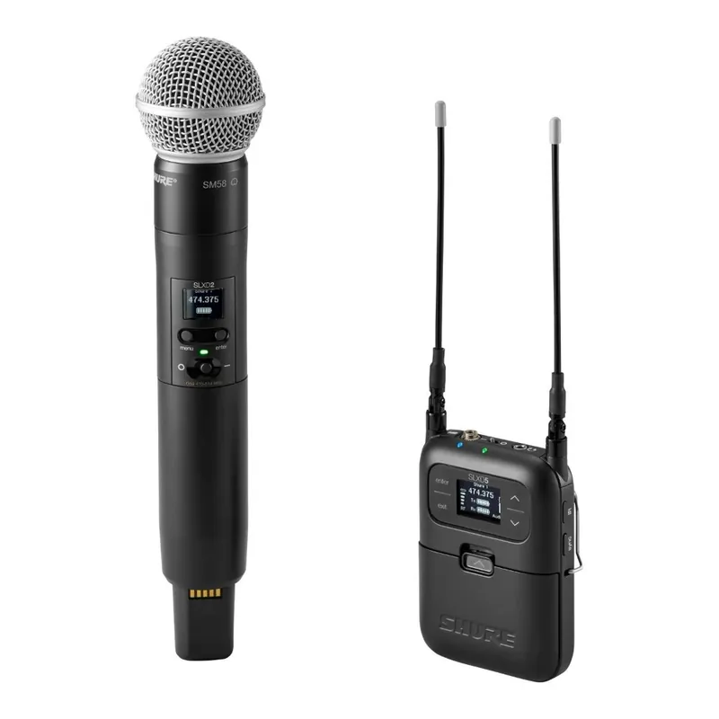 Shure SLXD25/SM58-G59 - Cyfrowy nakamerowy system bezprzewodowy z nadajnikiem doręcznym SM58 (470-514 MHz)