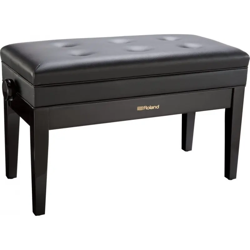 Roland RPB-D400PE podwójna ława do pianina czarny połysk regulowana ze schowkiem